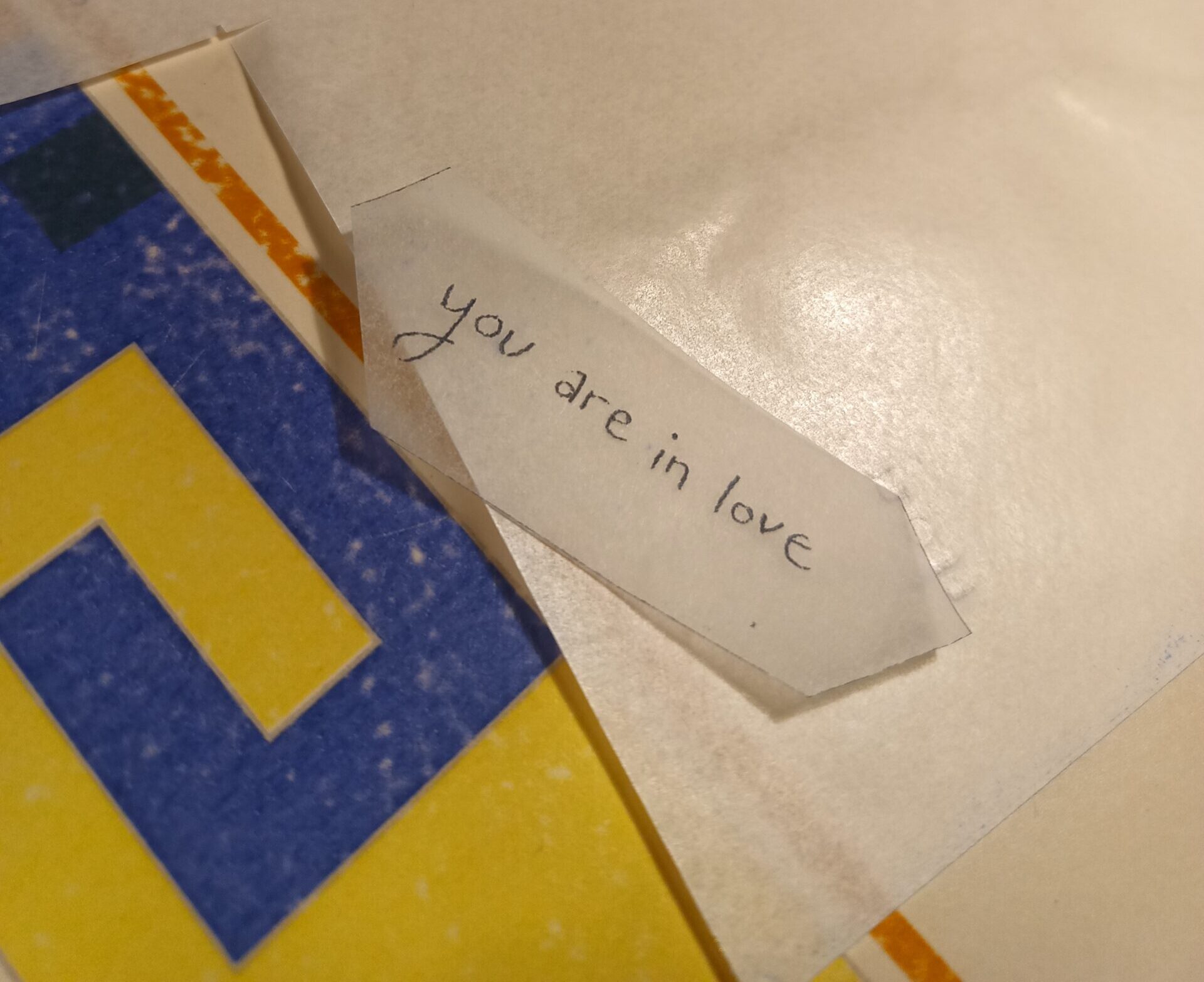 “you are in love”